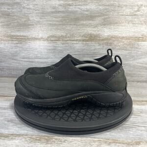Merrell Women’s Encore Stowe Black Leather Slip-On Mules Size 9